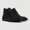 Clarkson Chelsea Noir Suede Bottines en cuir pour Homme