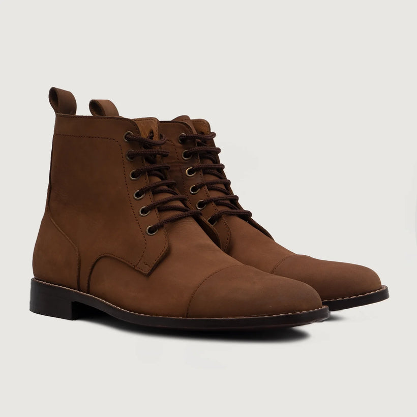 Knight Derby Oil Pull-up Marron Bottines en cuir pour Homme