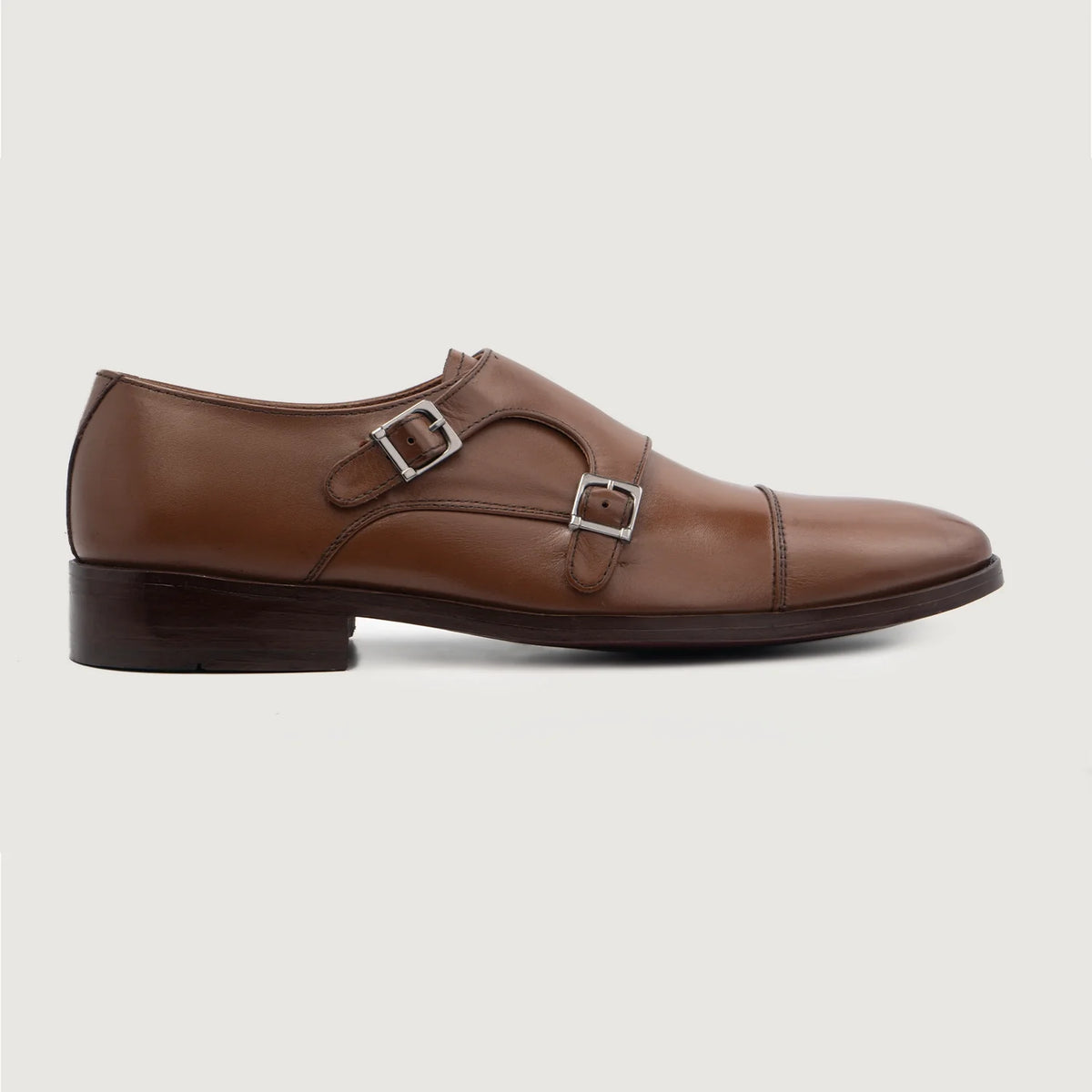 Brown Full-Grain leather Shoes - Montage cousu Goodyear & détail de l'embout avant
