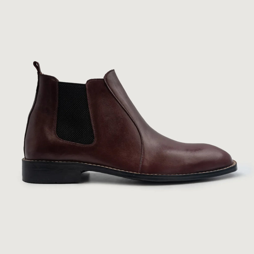Clarkson Chelsea Bordeaux Leather Boots pour Homme