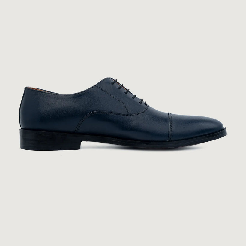 Professor Oxford Midnight Bleu Leather Shoes pour Homme