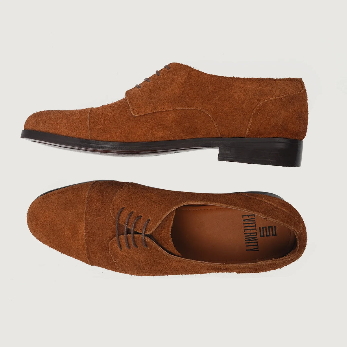 Attorney Derby Marron Suede Chaussures en cuir pour Homme For Men - Contrefort de talon renforcé & surpiqûres doubles de précision