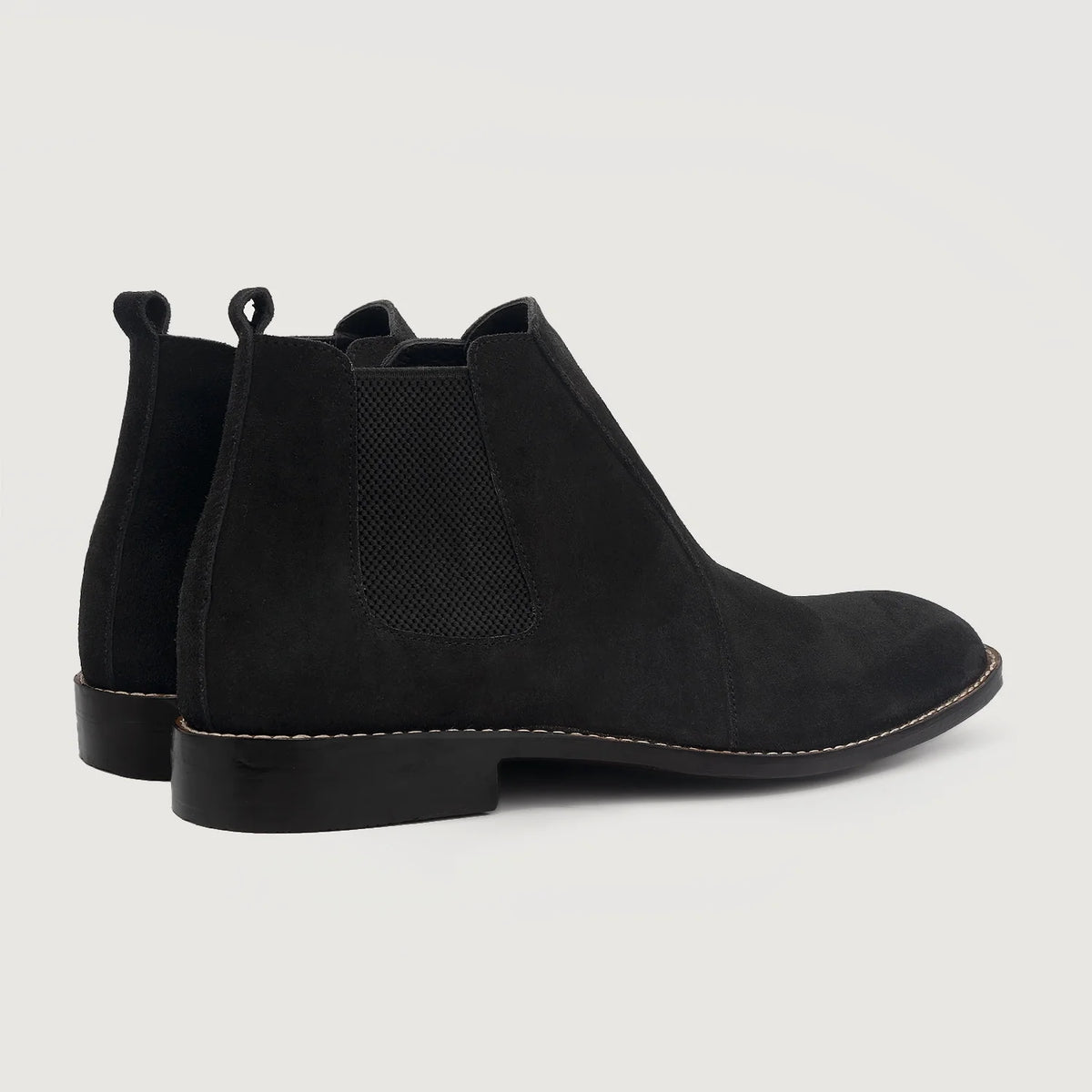 Clarkson Chelsea Noir Suede Bottines en cuir pour Homme For Men - Contrefort de talon renforcé & surpiqûres doubles de précision