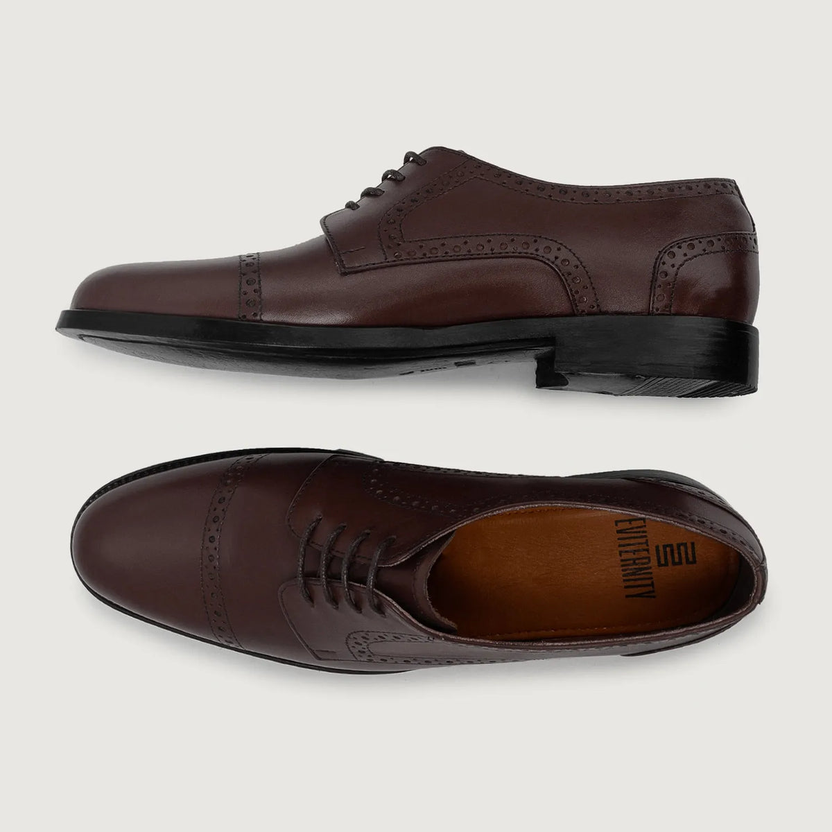 Dirk Brogues Derby Bordeaux Chaussures en cuir pour Homme For Men - Contrefort de talon renforcé & surpiqûres doubles de précision