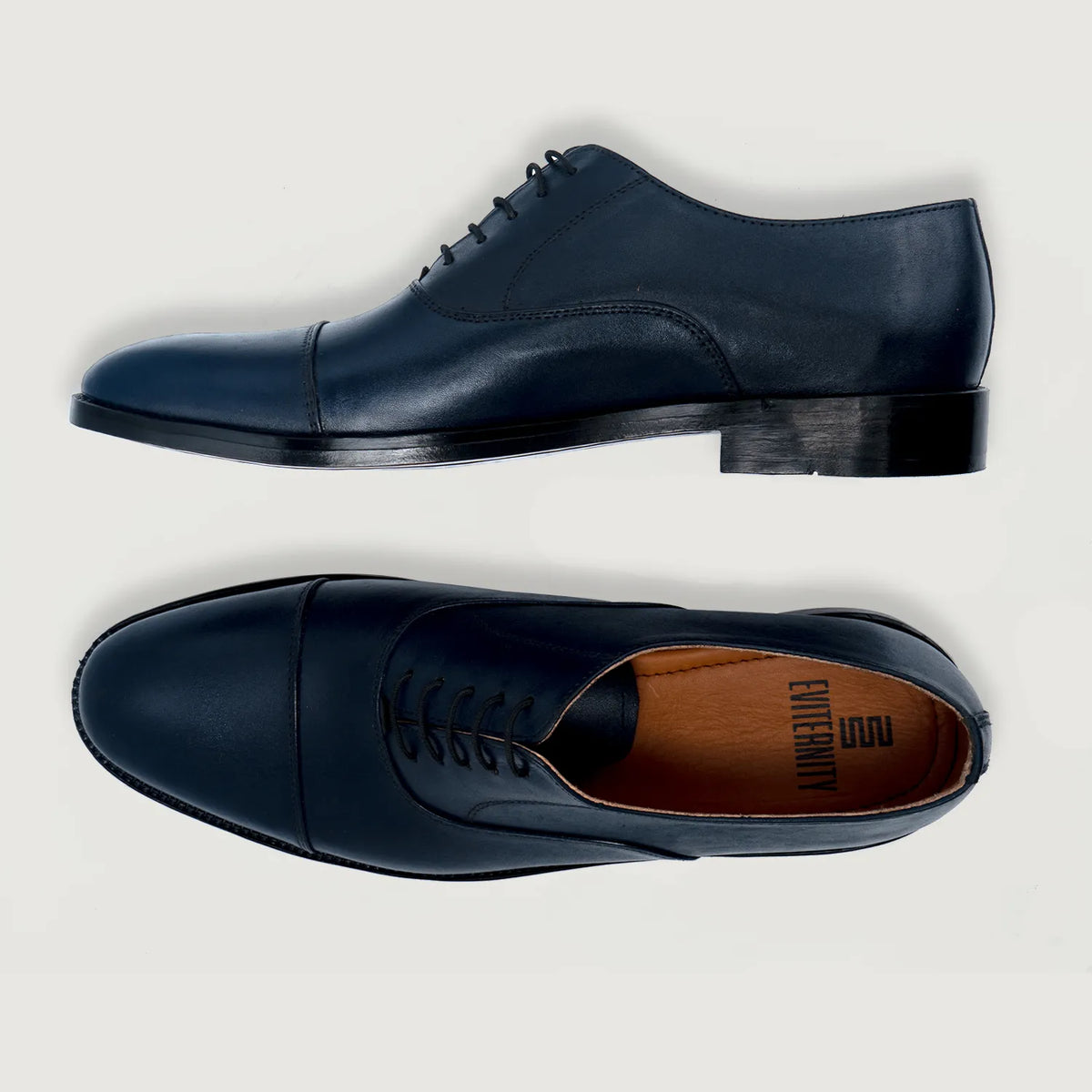 Professor Oxford Midnight Bleu Chaussures en cuir pour Homme For Men - Contrefort de talon renforcé & surpiqûres doubles de précision