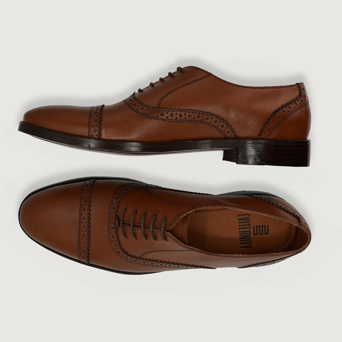 Grisson Brogues Oxford Camel Chaussures en cuir pour Homme For Men - Contrefort de talon renforcé & surpiqûres doubles de précision