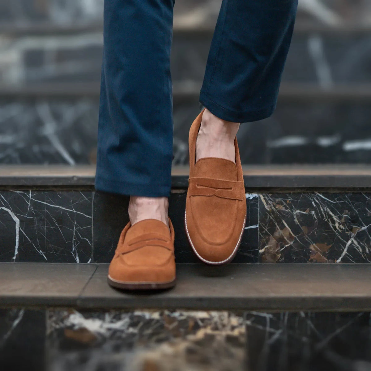 Orlaven Baxton Marron Suede Mocassins en cuir pour Homme footwear image 9