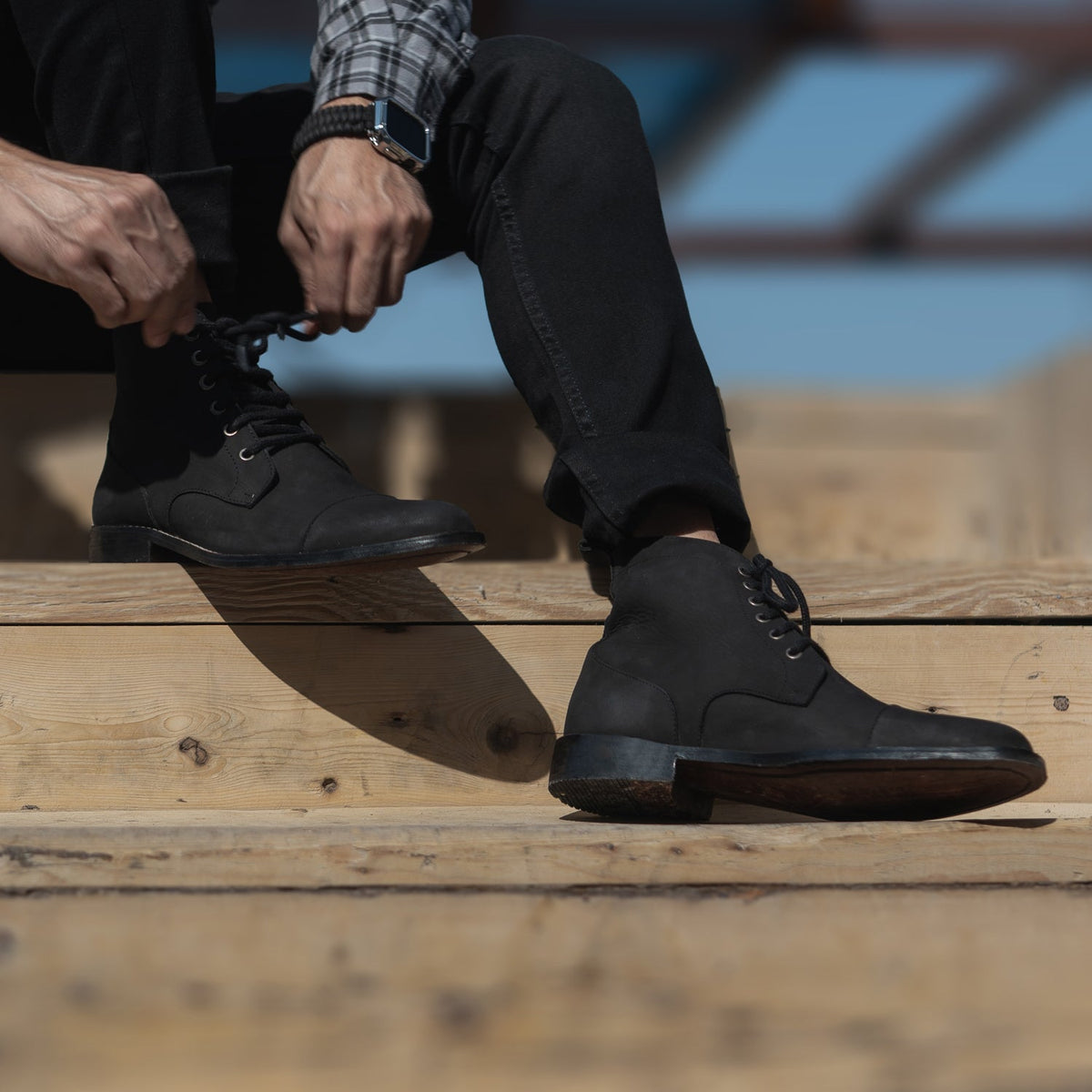 Orlaven Knight Derby Noir Nubuck Bottines en cuir pour Homme footwear image 10