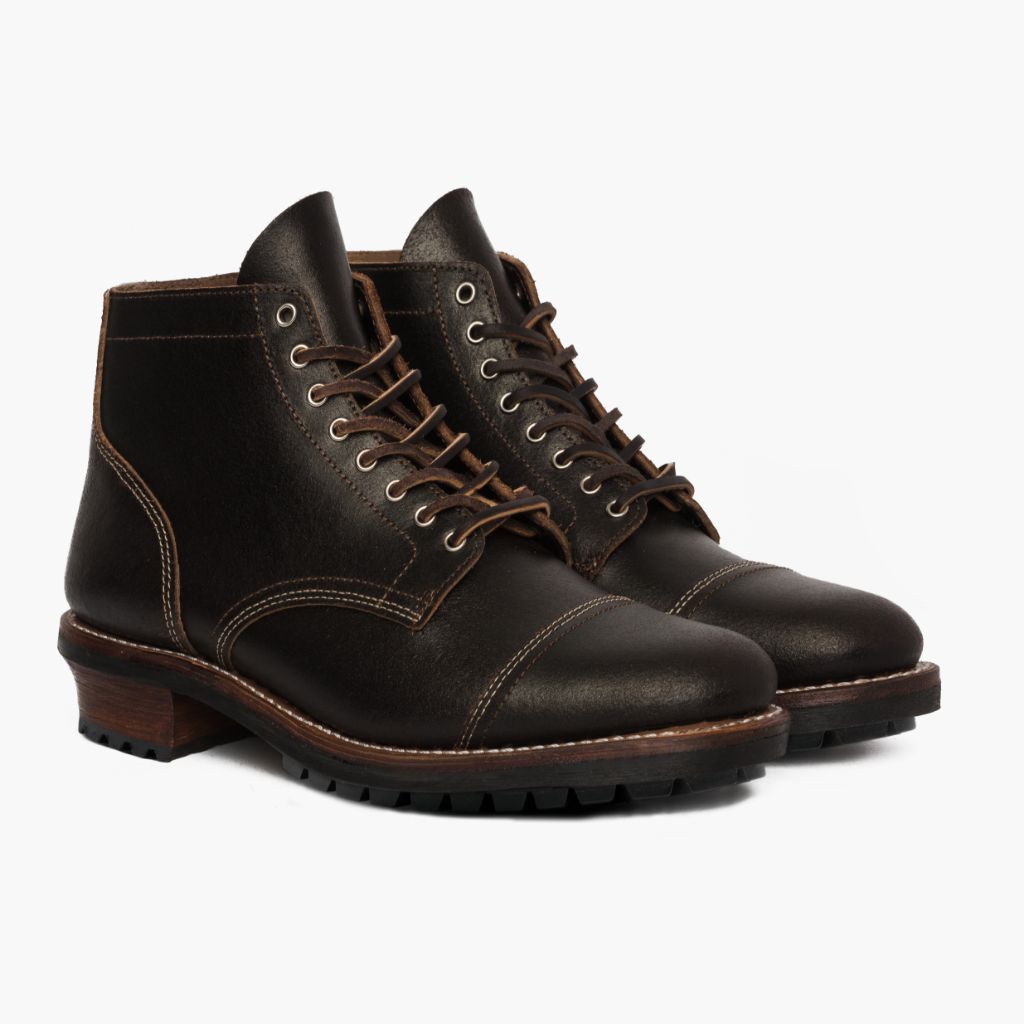 Vanguard Waxed Cacao Bottines en cuir pour Homme For Men in Classic Full-Grain Leather - Vue de profil | Acheter en ligne