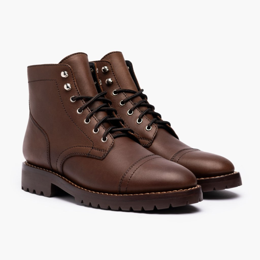 Captain StormKing® Whisky Bottines en cuir pour Homme in Classic Full-Grain Leather - Vue de profil | Acheter en ligne