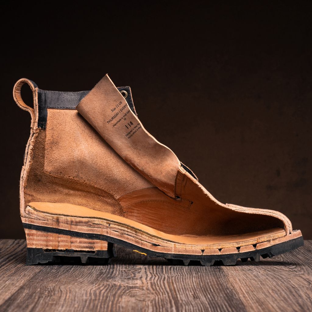 High-Traction Rubber Outsole & Lug Tread Pattern on Challenger Marron CXL Bottines en cuir pour Homme