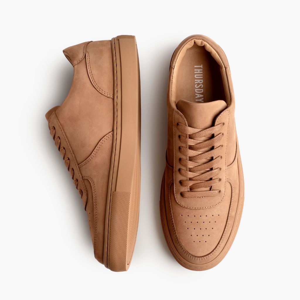 Court Clay Baskets en cuir pour Homme - Contrefort de talon renforcé & surpiqûres doubles de précision