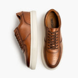 Court Toffee x Off-White Leather Sneakers - Reinforced Heel Counter & Precision Double-Row Stitching Detail