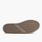 High-Traction Rubber Outsole & Lug Tread Pattern on Encore Taupe Leather Sneakers