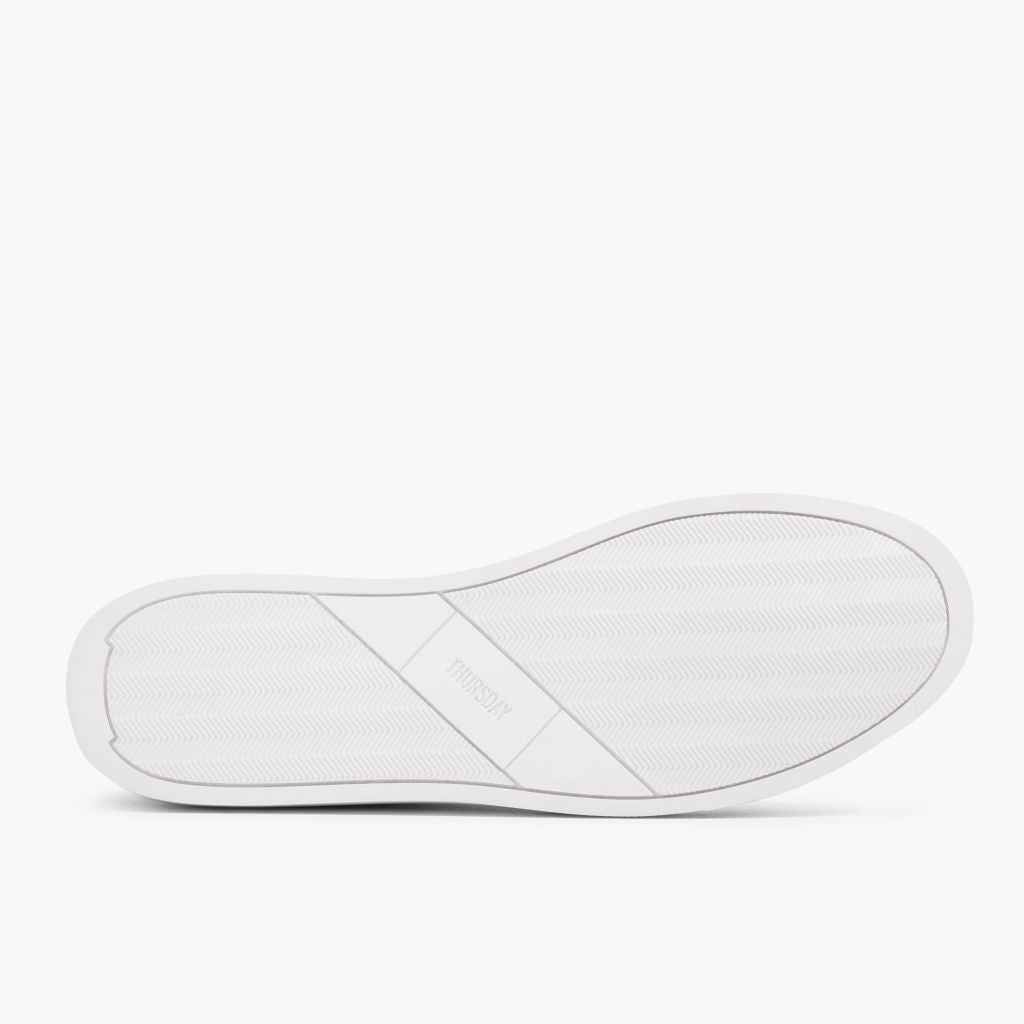 High-Traction Rubber Outsole & Lug Tread Pattern on Encore Blanc Baskets en cuir pour Homme