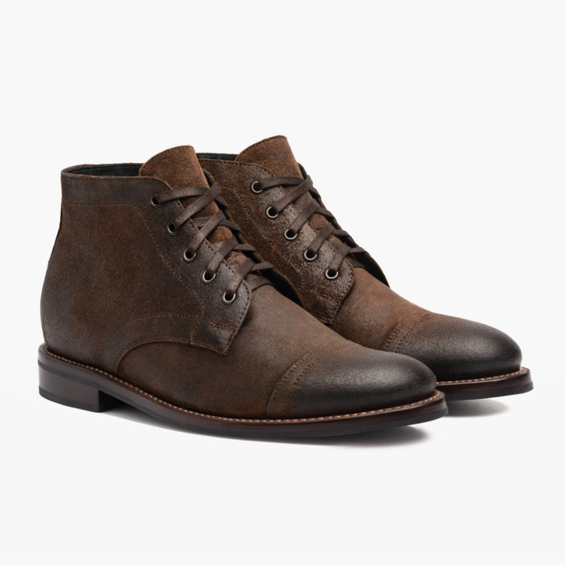 Cadet Mocha Leather Boots pour Homme