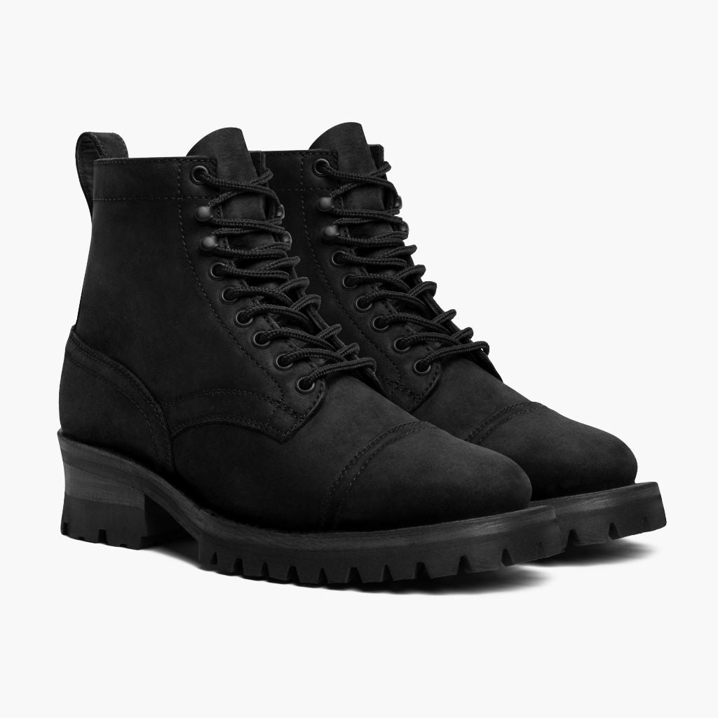 Challenger Noir Mat Bottines en cuir pour Homme en cuir de vachette noir véritable - Vue de profil | Acheter en ligne