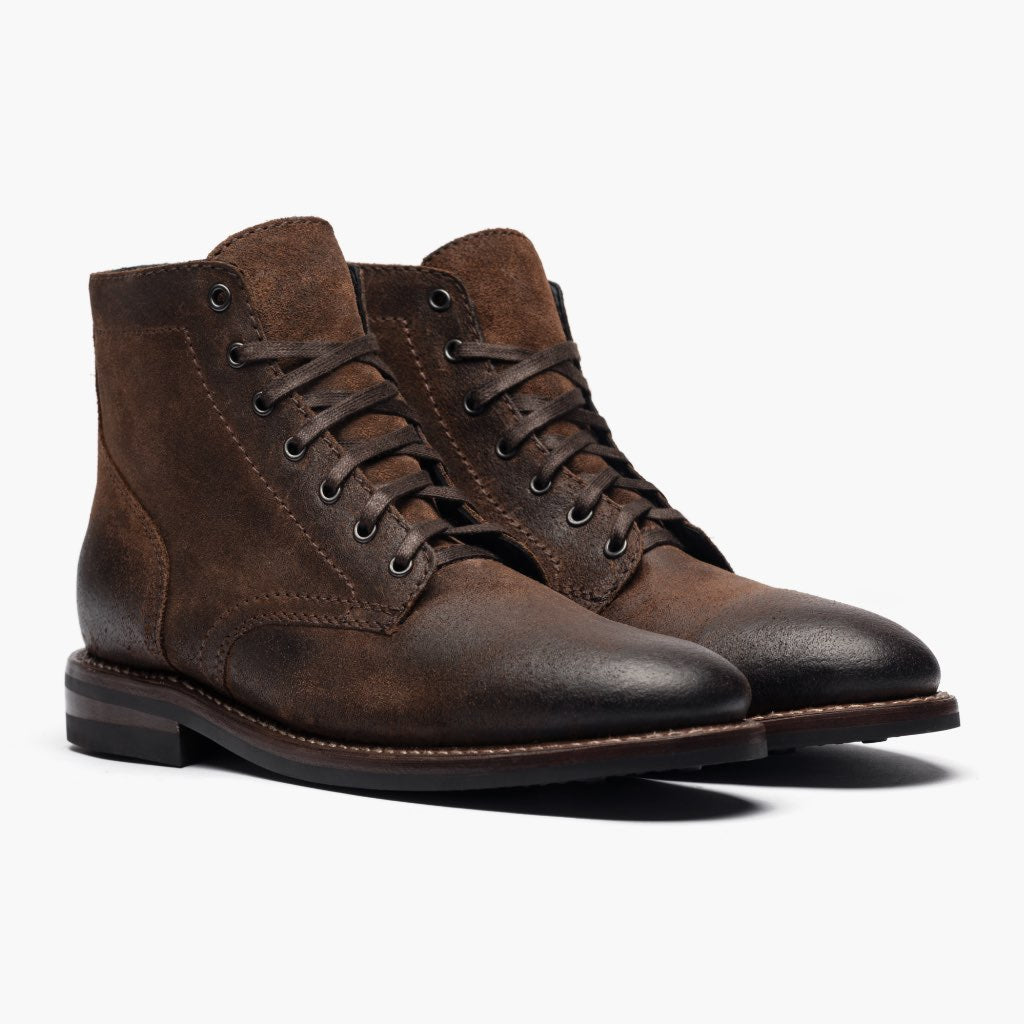 President Moka Bottines en cuir pour Homme For Men in Mocha Full-Grain Leather - Vue de profil | Acheter en ligne