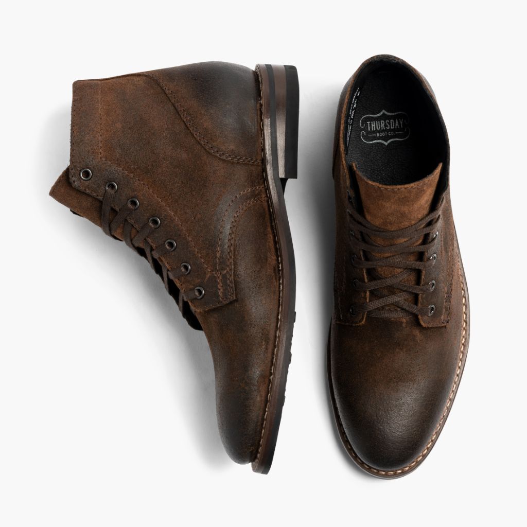 President Moka Bottines en cuir pour Homme For Men - Contrefort de talon renforcé & surpiqûres doubles de précision