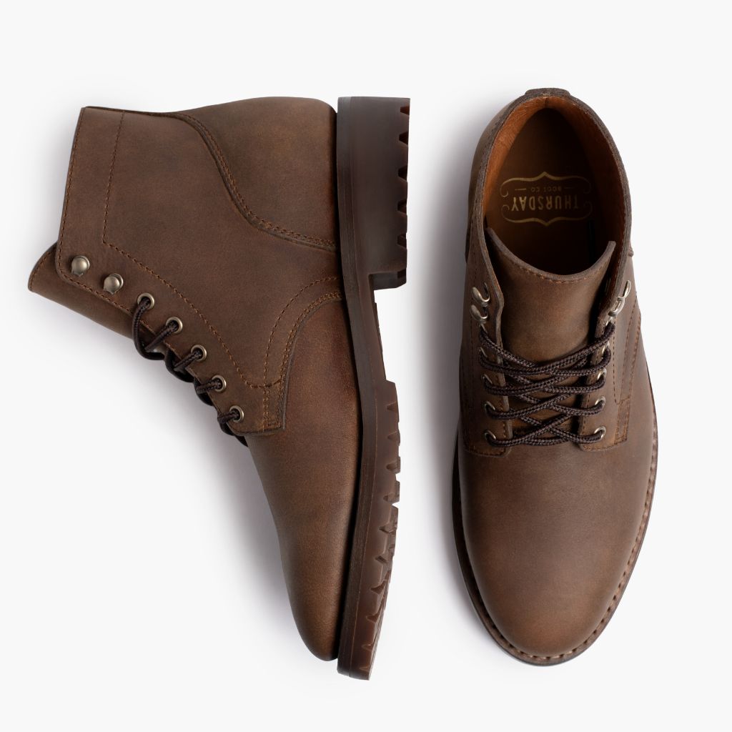 President StormKing® Desert Marron Bottines en cuir pour Homme For Men - Contrefort de talon renforcé & surpiqûres doubles de précision