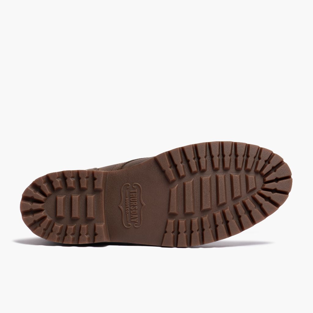 High-Traction Rubber Outsole & Lug Tread Pattern on President StormKing® Desert Marron Bottines en cuir pour Homme For Men