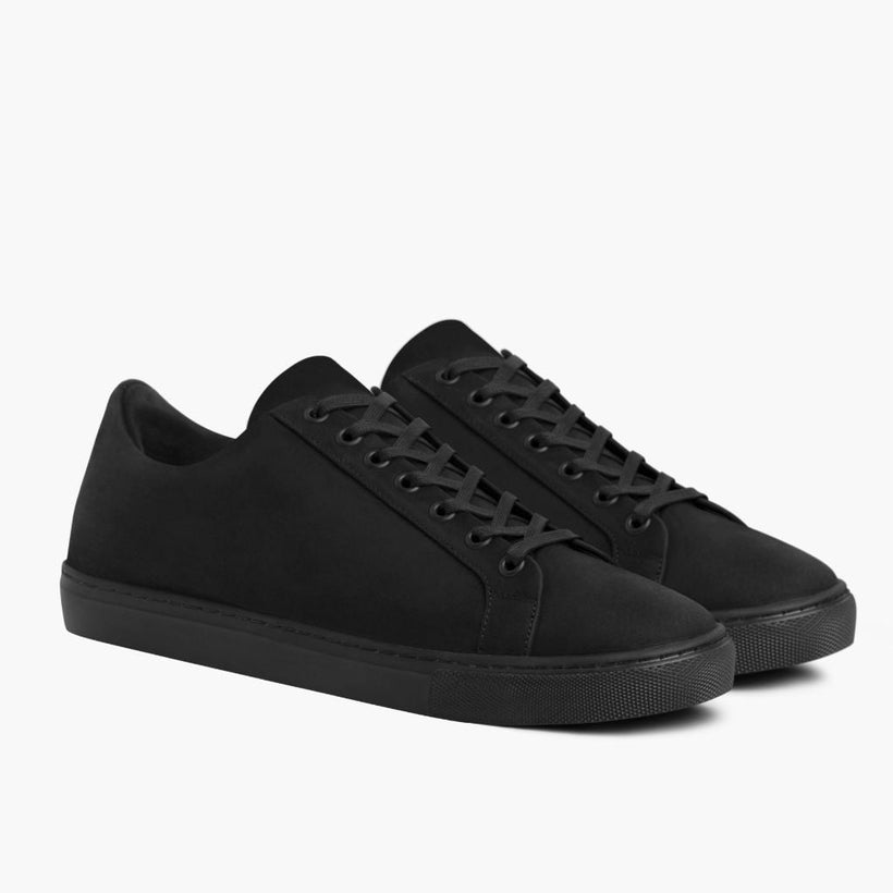 Premier Low Top Noir Matte Leather Sneakers pour Homme