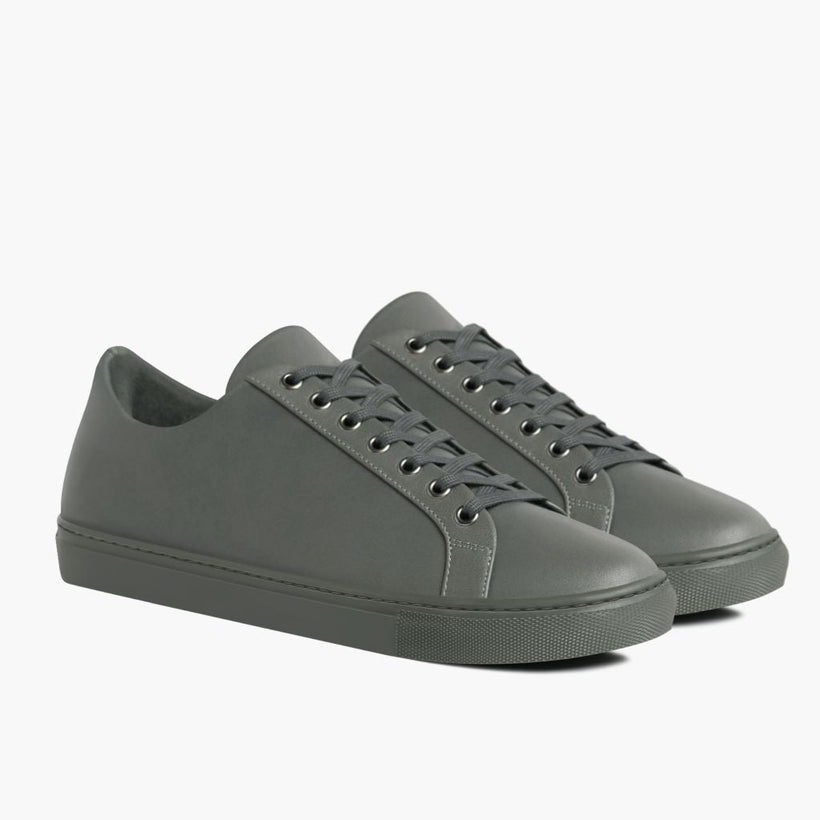 Premier Low Top Gris Leather Sneakers pour Homme