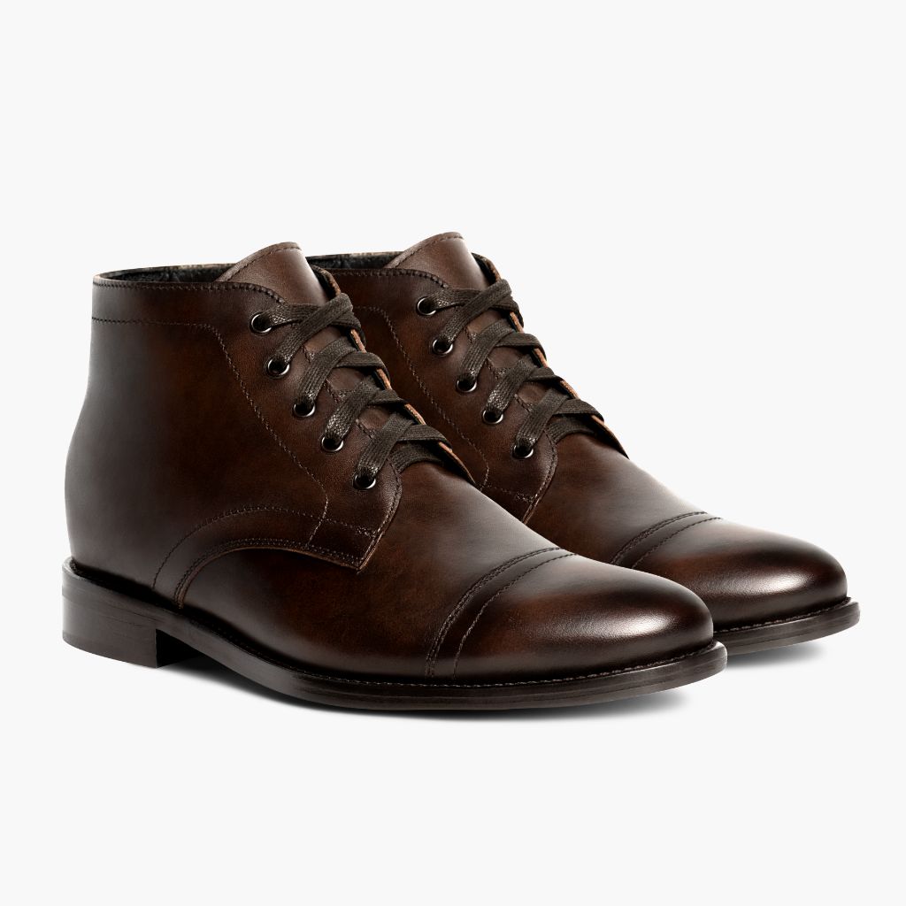 Cadet Acajou Riche Bottines en cuir pour Homme in Classic Full-Grain Leather - Vue de profil | Acheter en ligne