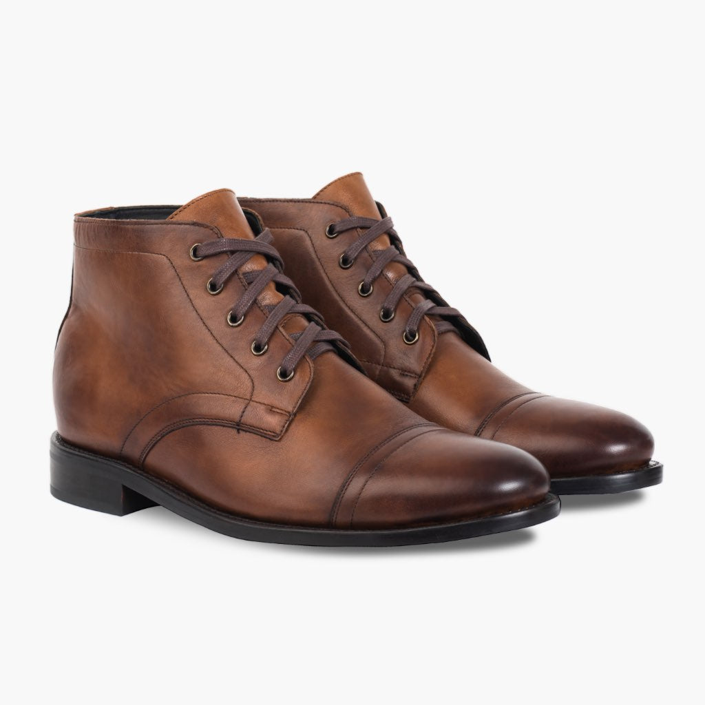 Cadet Noyer Bottines en cuir pour Homme in Classic Full-Grain Leather - Vue de profil | Acheter en ligne