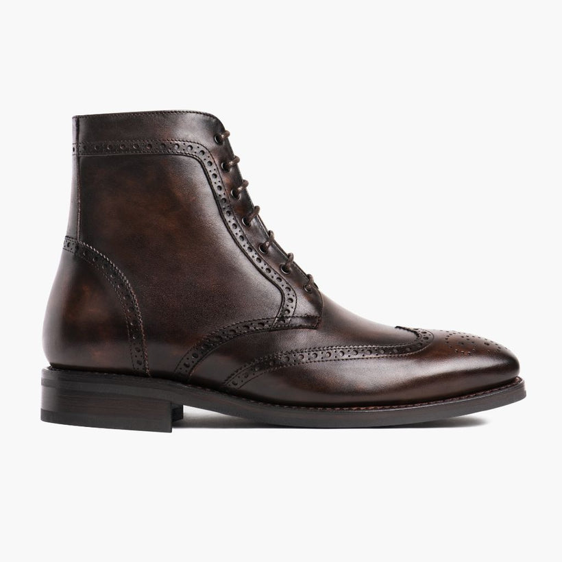 Wingtip Dark Oak Bottines en cuir pour Homme