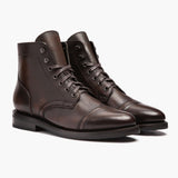 Black Full-Grain leather Boots - Goodyear Welt Construction & Front Toe Box Detail