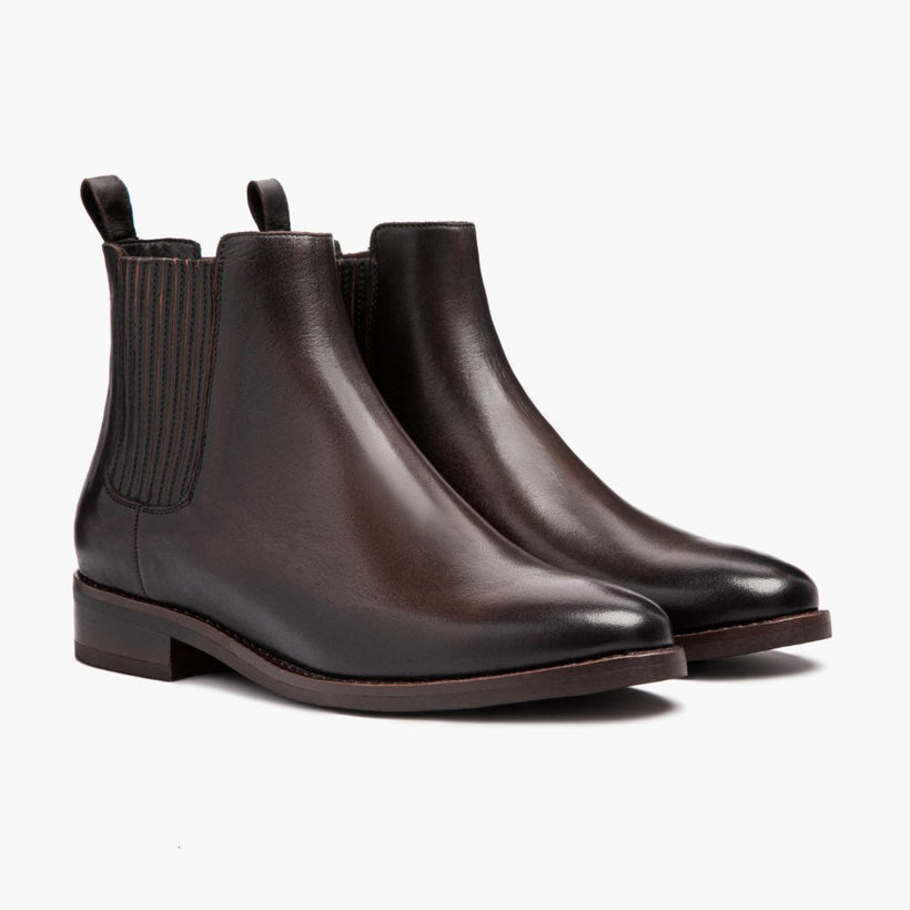 Dreamer Noir Coffee Leather Boots pour Femme