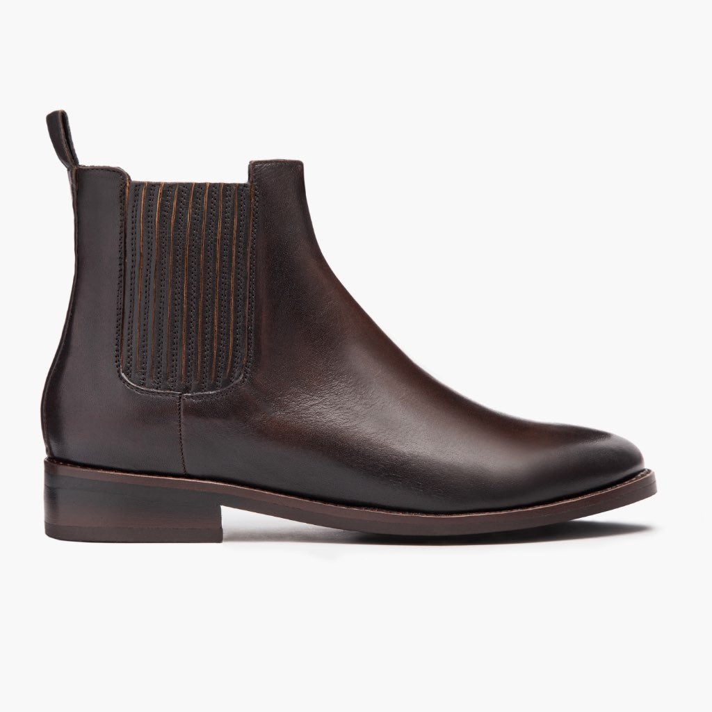 Dreamer Café Noir Bottines en cuir pour Femme en cuir de vachette noir véritable - Vue de profil | Acheter en ligne