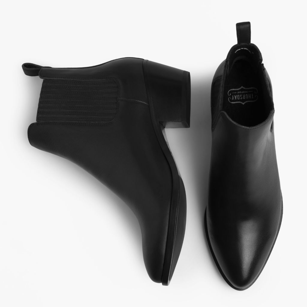 Dreamer Bootie Noir Bottines en cuir pour Femme - Contrefort de talon renforcé & surpiqûres doubles de précision