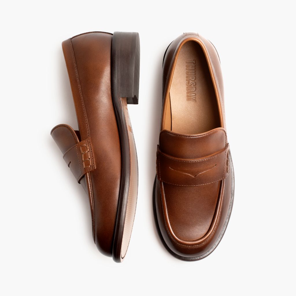 Dress Penny Pecan Bottines en cuir pour Femme - Contrefort de talon renforcé & surpiqûres doubles de précision