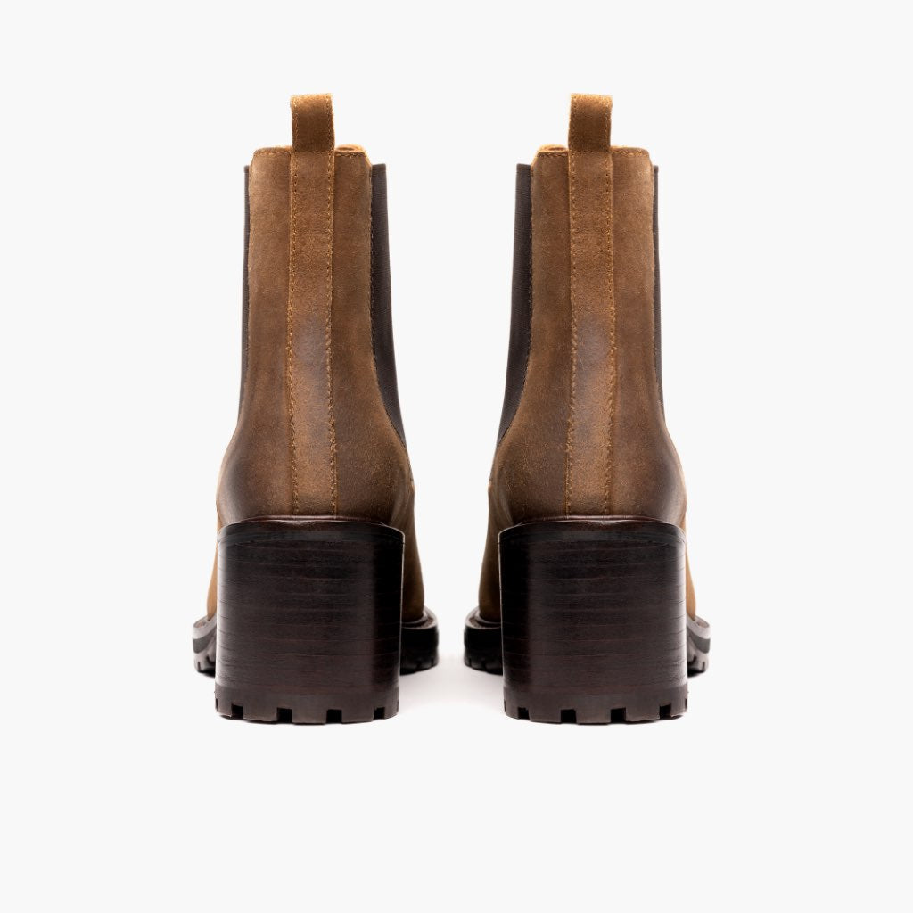 Knockout Safari Bottines en cuir pour Femme - Contrefort de talon renforcé & surpiqûres doubles de précision