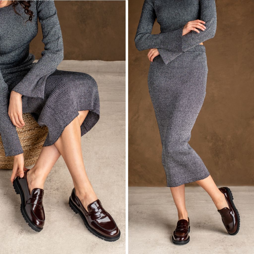 Styled On-Foot Perspective Demonstrating Ankle Fit & Silhouette on Model