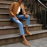 Styled On-Foot Perspective Demonstrating Ankle Fit & Silhouette on Model