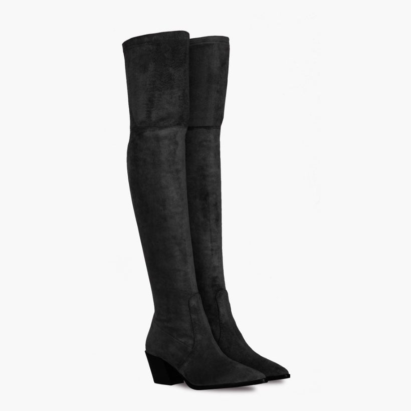 Tempest Noir Leather Boots pour Femme