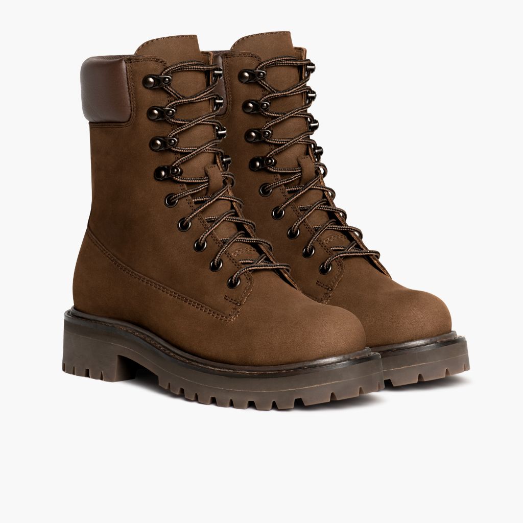 Tan Full-Grain leather Boots - Montage cousu Goodyear & détail de l'embout avant