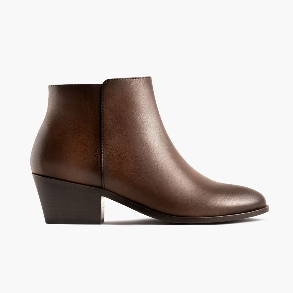 Downtown Amaretto Bottines en cuir pour Femme in Classic Full-Grain Leather - Vue de profil | Acheter en ligne