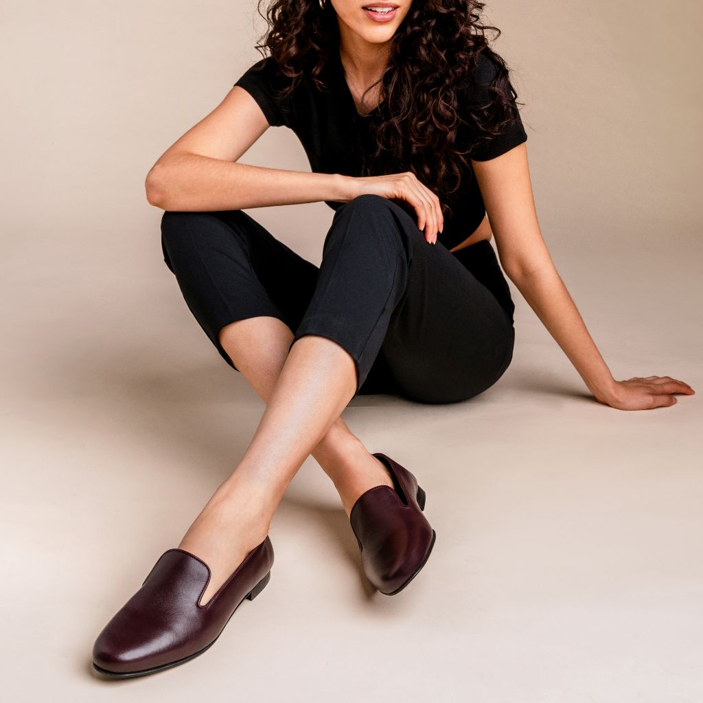 Styled On-Foot Perspective Demonstrating Ankle Fit & Silhouette on Model