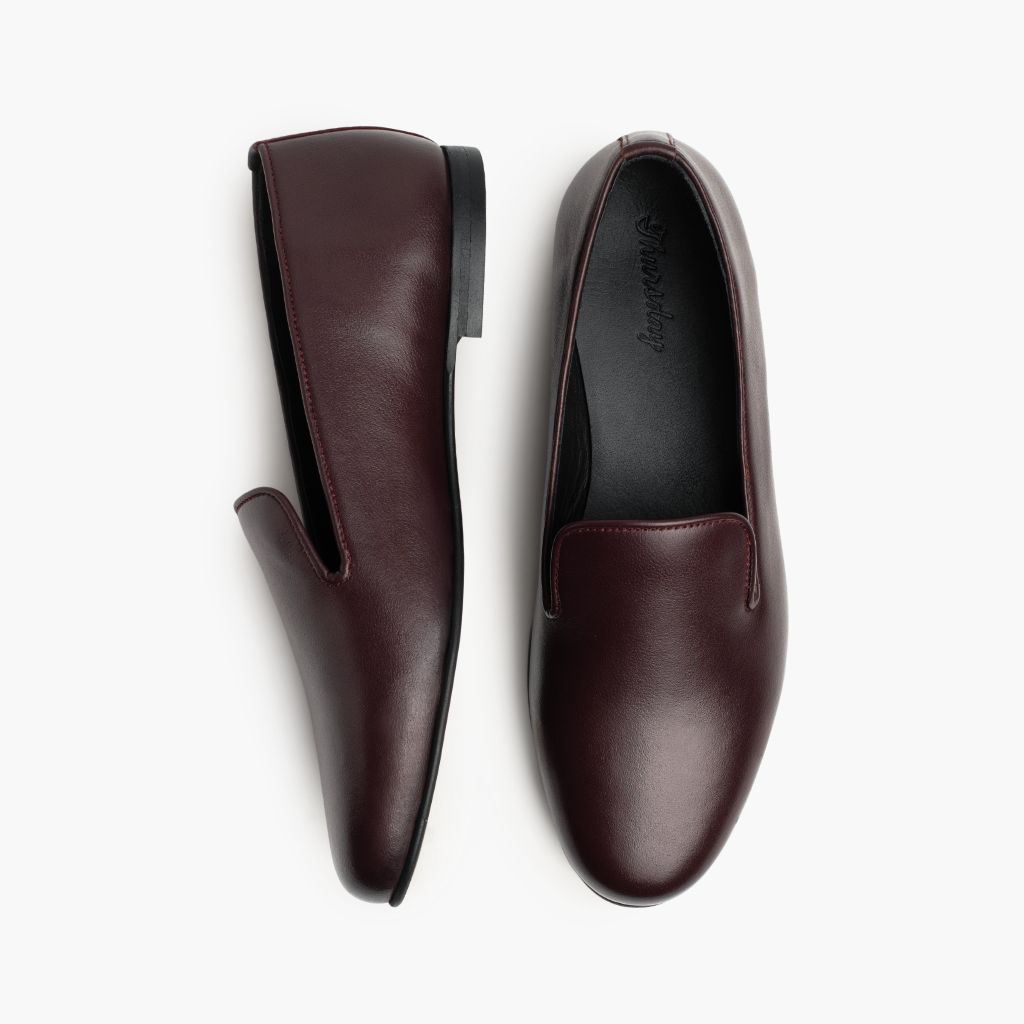 Eden Bourgogne Bottines en cuir pour Femme - Contrefort de talon renforcé & surpiqûres doubles de précision