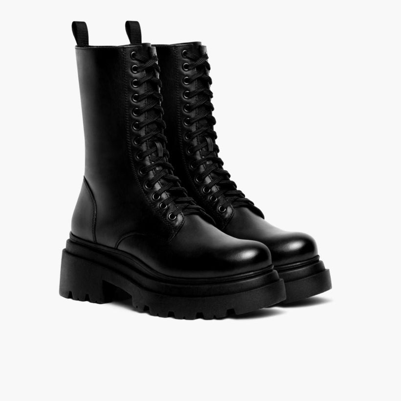Fatale Noir Bottines en cuir pour Femme