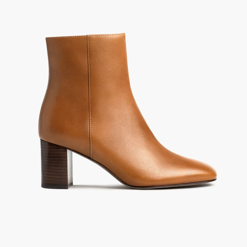 High Standard Caramel Bottines en cuir pour Femme