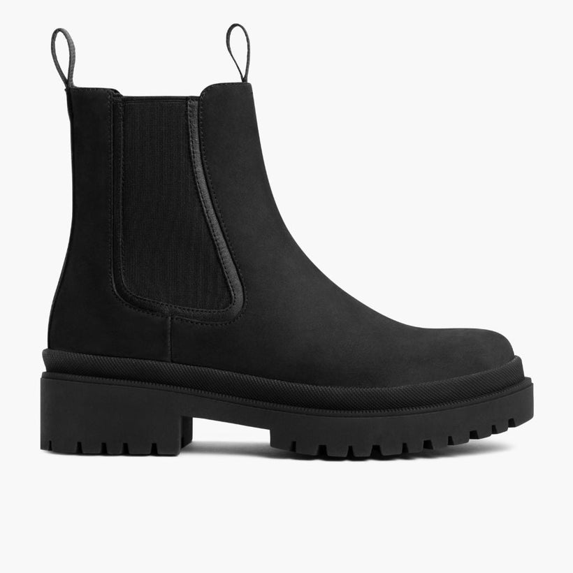 Legend Platform Noir Matte Leather Boots pour Femme