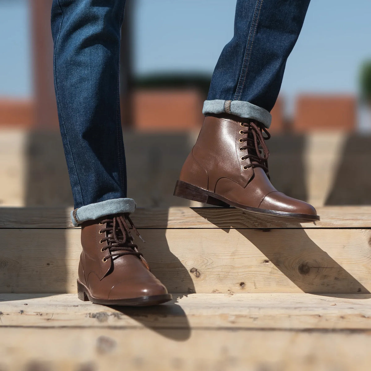 Orlaven Knight Derby Marron Bottines en cuir pour Homme footwear image 10