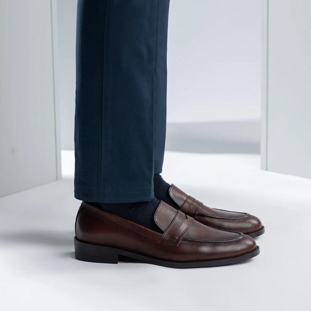 Styled On-Foot Perspective Demonstrating Ankle Fit & Silhouette on Model