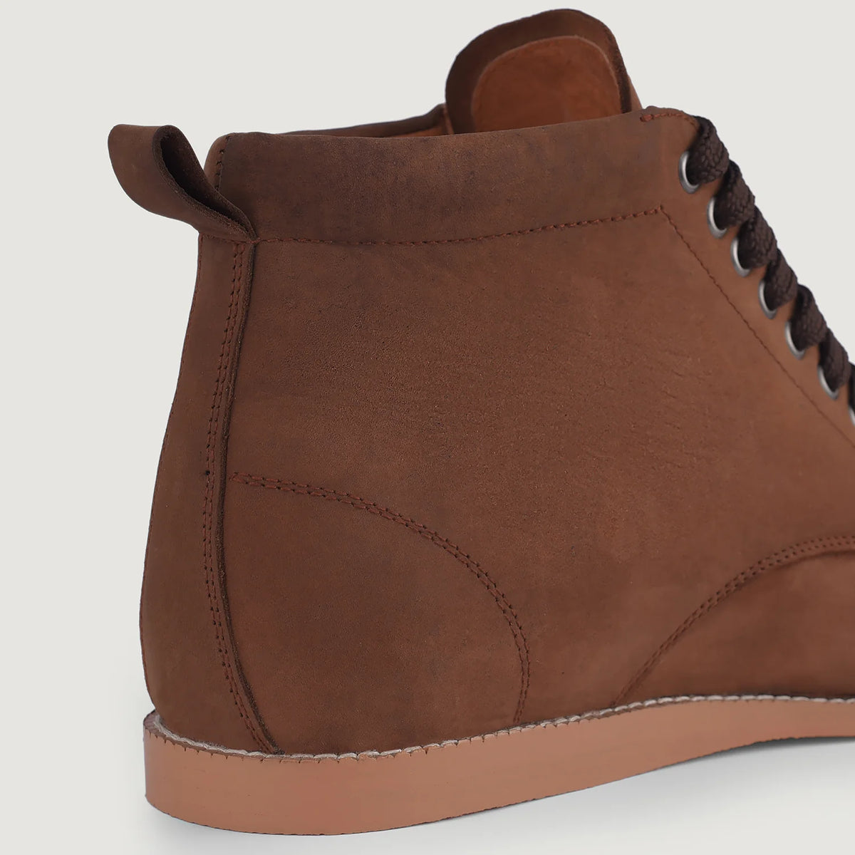 Bearman Moc Toe Pull-up Marron Bottines en cuir pour Homme - Contrefort de talon renforcé & surpiqûres doubles de précision