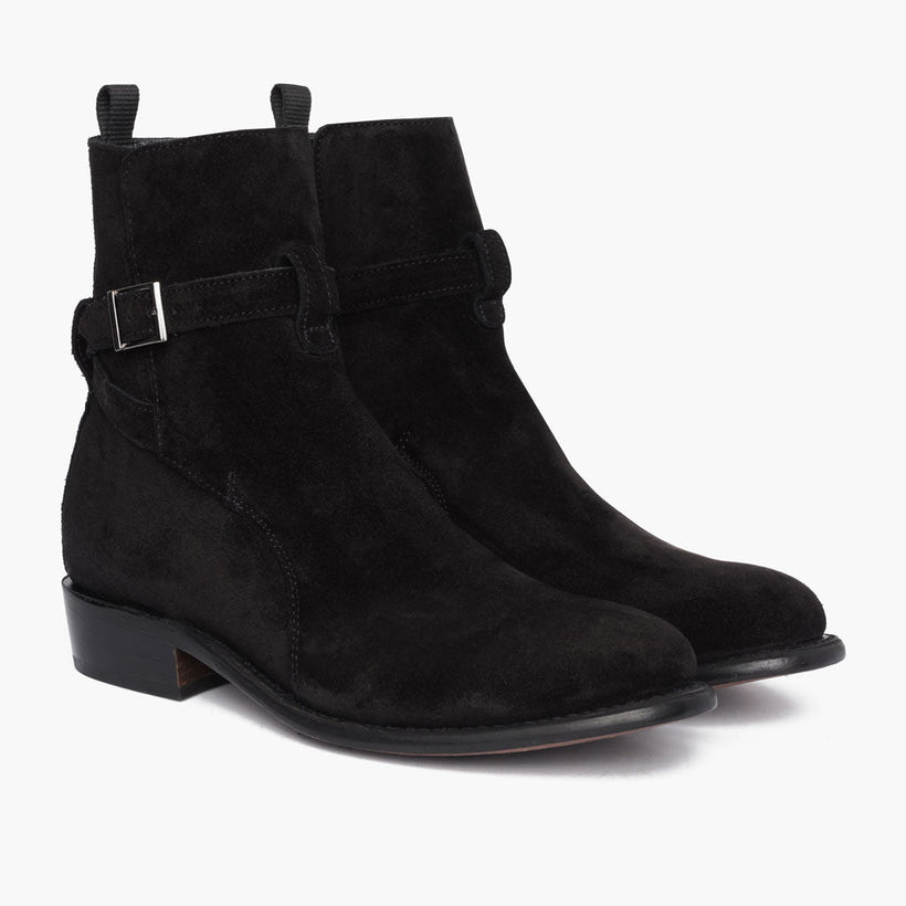 Rogue Noir Suede Bottines en cuir pour Homme